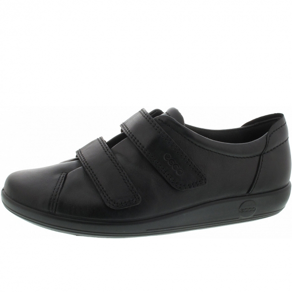 Ecco Soft 2.0 Halbschuhe in BLACK WITH BLACK SOL