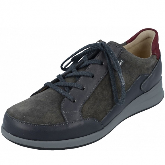 Finn Comfort Schnürhalbschuh in anthracite/carbon/bordo
