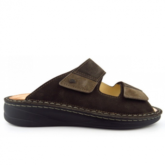Finn Comfort Psara Nubuk slate oxide Pantolette in braun