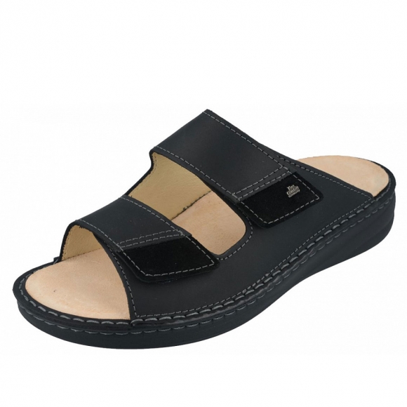Finn Comfort Pantoletten in Black/Schwarz Sirio/Velour