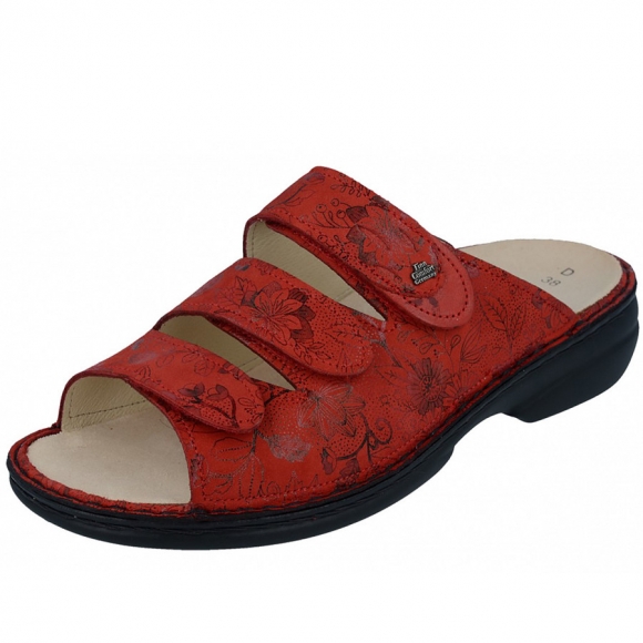 Finn Comfort Pantolette in red