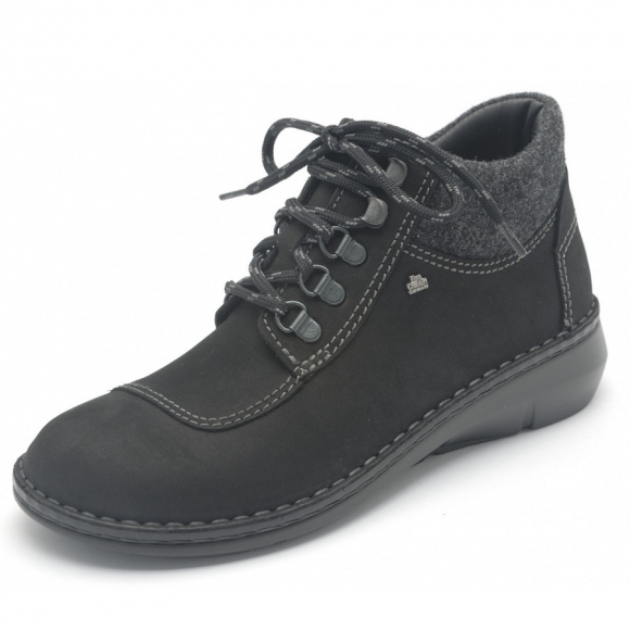 Finn Comfort Berikon schwarz/anth. Stiefelette in Schwarz/Anthrazit