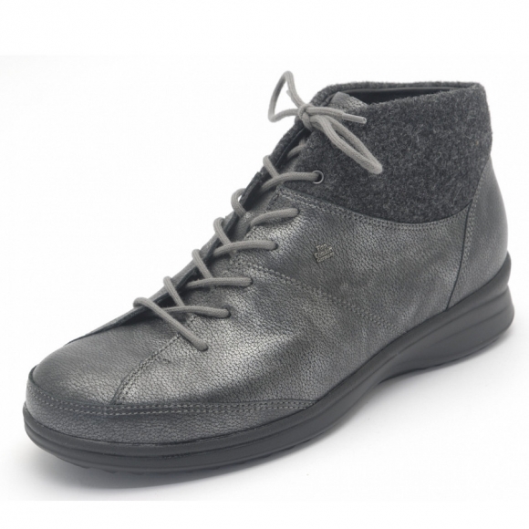 Finn Comfort Galtür nerosilber Stiefelette in Nerosilber/Anthrazit