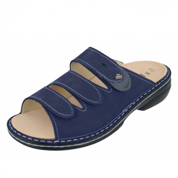Finn Comfort Pantoletten in Royal/Atlantic Nabuk/Nube