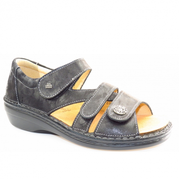 Finn Comfort Sintra-S Chenile schwarz Sandale in Nero