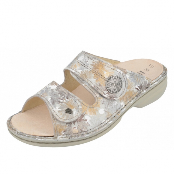 Finn Comfort Sansibar Pantoletten in Argento Iris