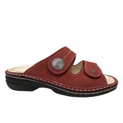 Finn Comfort Sansibar Pantoletten in Chili Nubuk