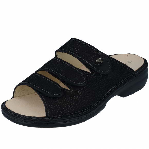 Finn Comfort Pantolette in Nero/schwarz