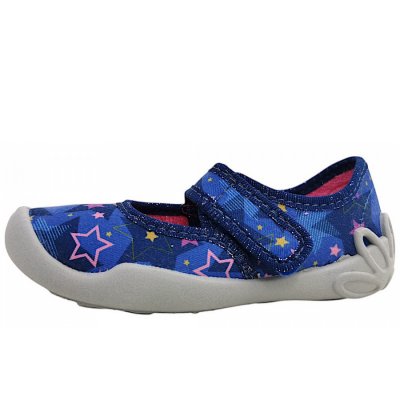 Fischer Markenschuhe Blanka Hausschuh in blau/pink 507 Fischer Markenschuhe Blanka Hausschuh in blau/pink 507