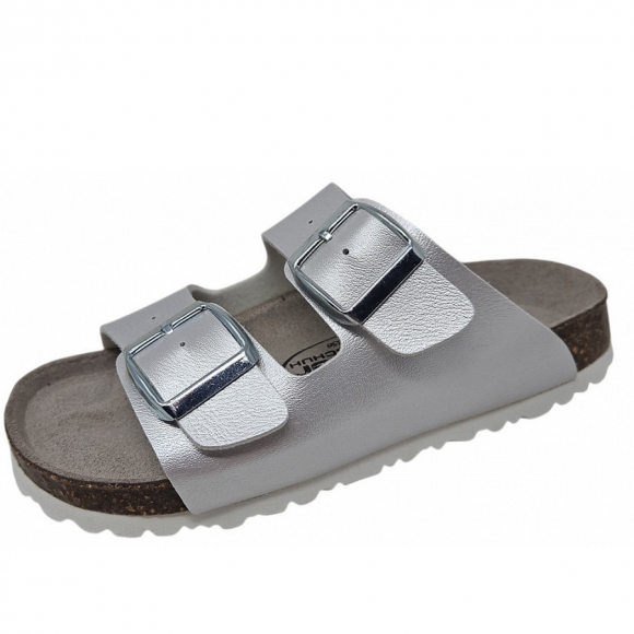 Fischer Markenschuhe Pantolette in SILBER