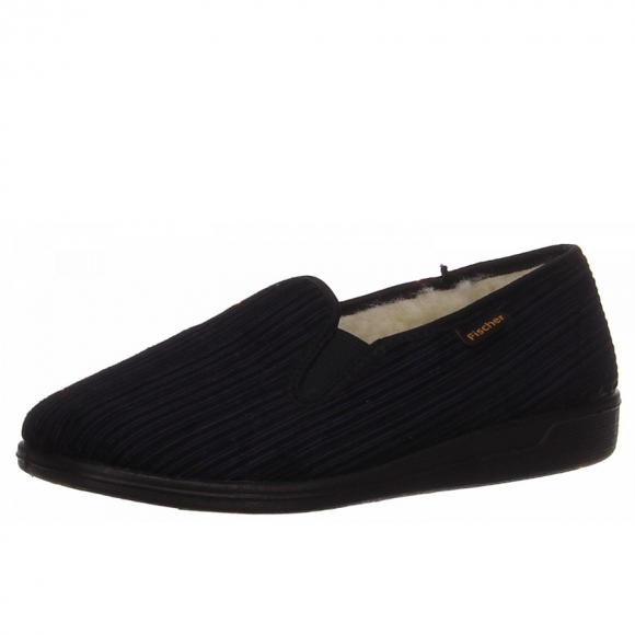 Fischer Markenschuhe Hausschuhe in dunkelblau
