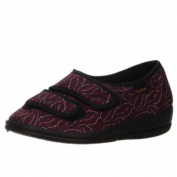 Fischer Markenschuhe Hausschuhe in rot kombi