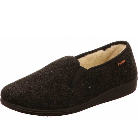 Fischer Markenschuhe Hausschuhe in anthrazit
