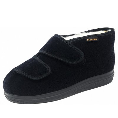Fischer Markenschuhe Diabetiker Schuh Klettschuh in schwarz