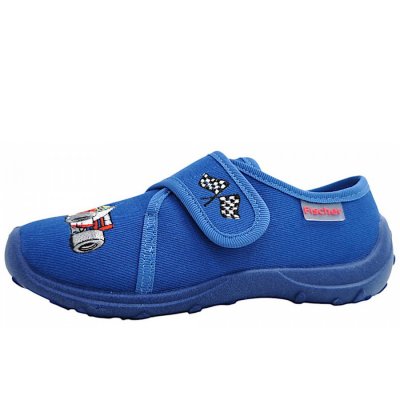 Fischer Markenschuhe Kinder Klett Hausschuh Hausschuh in blau 555 Fischer Markenschuhe Kinder Klett Hausschuh Hausschuh in blau 555
