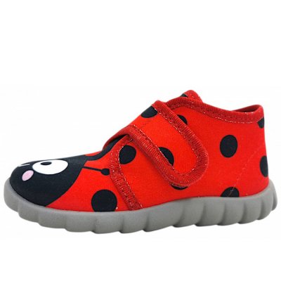 Fischer Markenschuhe Flexi Hausschuh in rot/schwarz 332 Fischer Markenschuhe Flexi Hausschuh in rot/schwarz 332