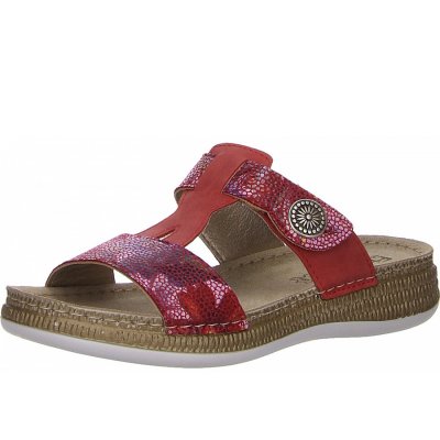 Fischer Markenschuhe Pantolette in rot kombi Fischer Markenschuhe Pantolette in rot kombi