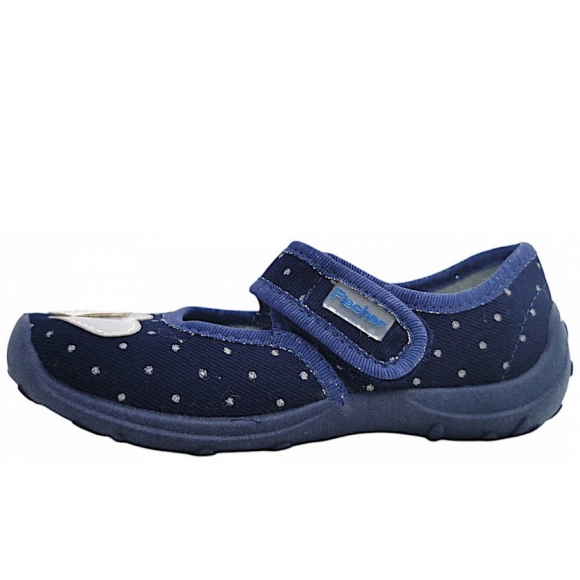 Fischer Markenschuhe Kinder Klett Hausschuh Hausschuh in marine 521