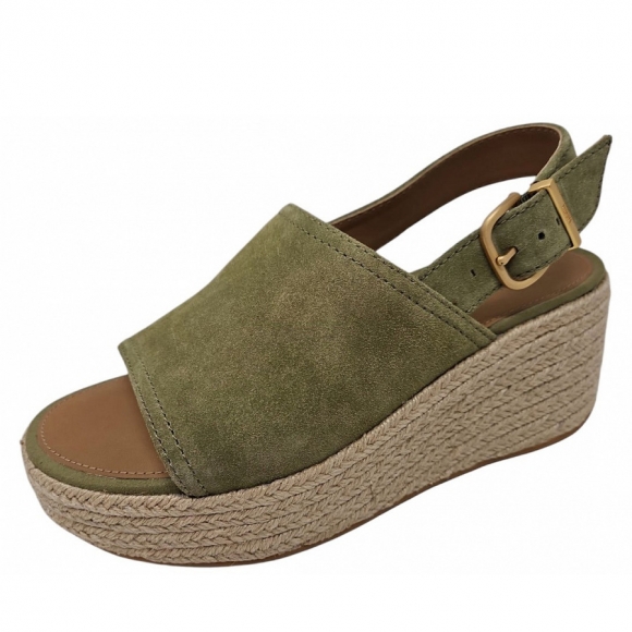 fitflop Plattforms Wedge Strap Sandalette in camogreen