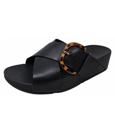 fitflop Lulu Resin Buckle Pantolette in allblack