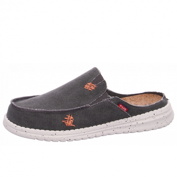 Fusion Pantolette in canvas black