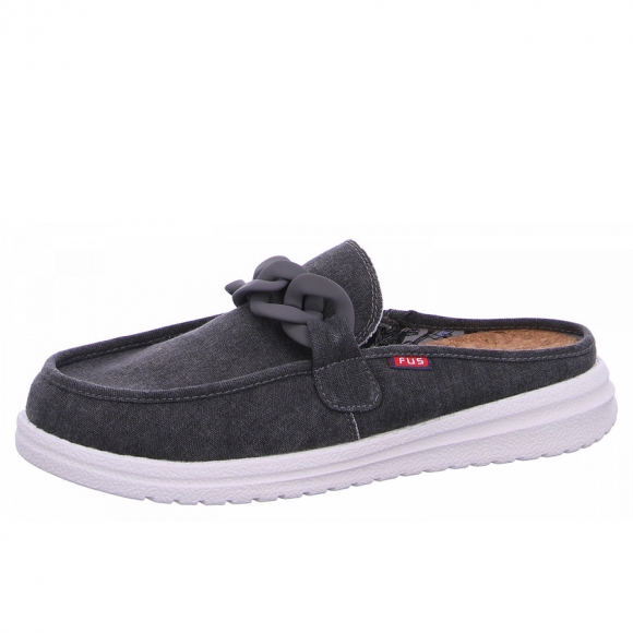 Fusion 2-2-2-0105B-0723 Slipper in canvas black