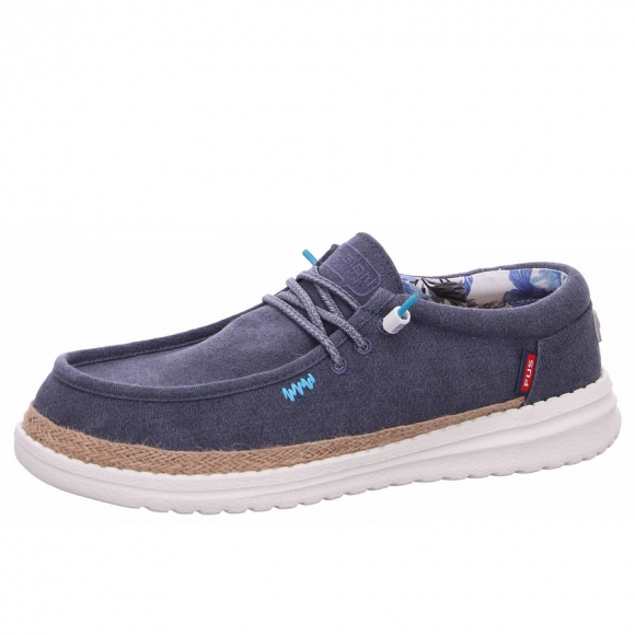 Fusion Slipper in washed canvas navy