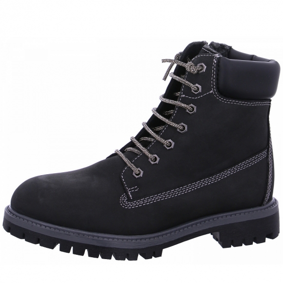 Fusion Schnürstiefel in black glitter