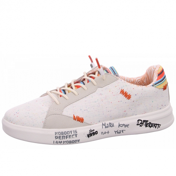 Fusion Leinenschuh in linen art red