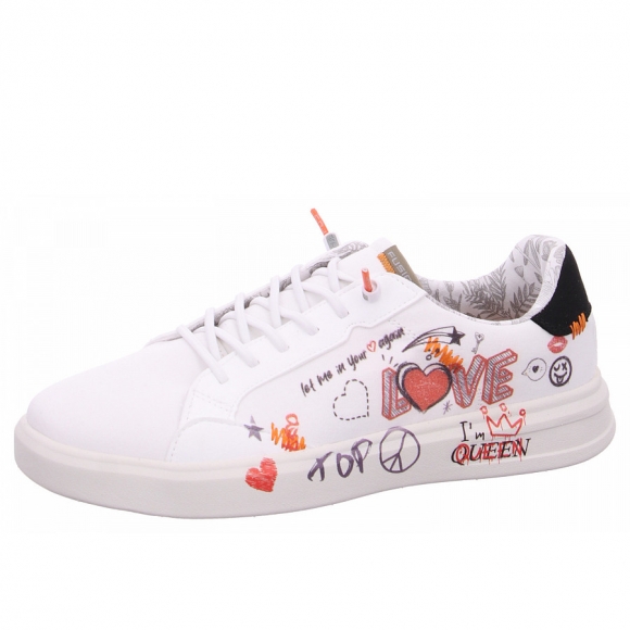 Fusion Leinenschuh in love white