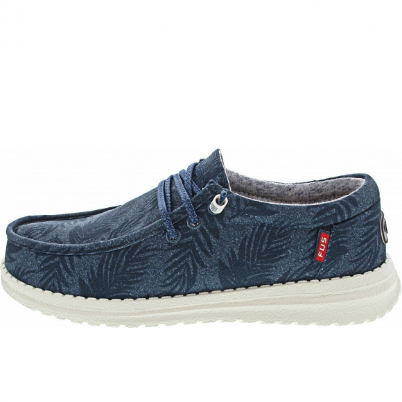 Fusion sportlicher Schnürer in Weed canvas denim