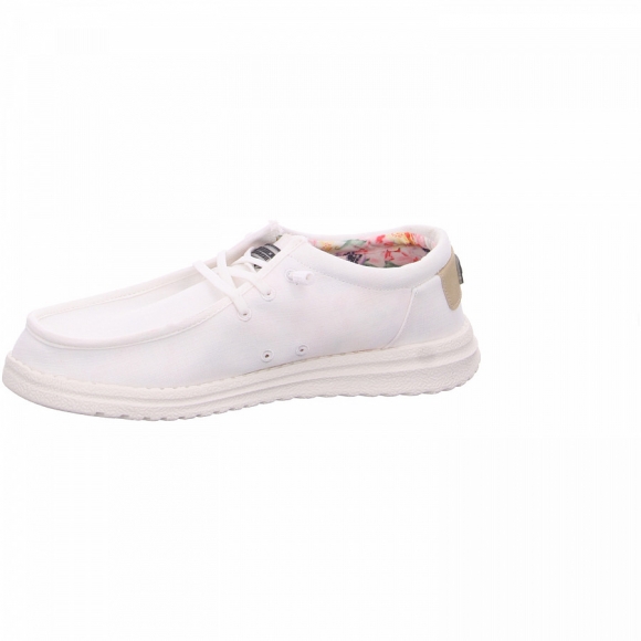 Fusion Slipper in white fine canvas
