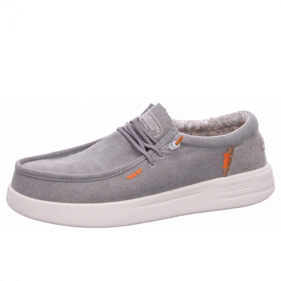 Fusion Leinenschuh in washed canvas lt.grey