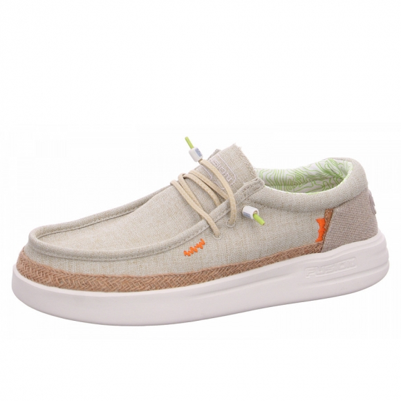 Fusion Leinenschuh in linen moss