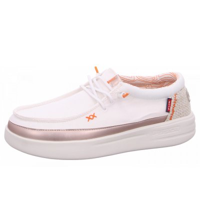 Fusion Leinenschuh in metalic white