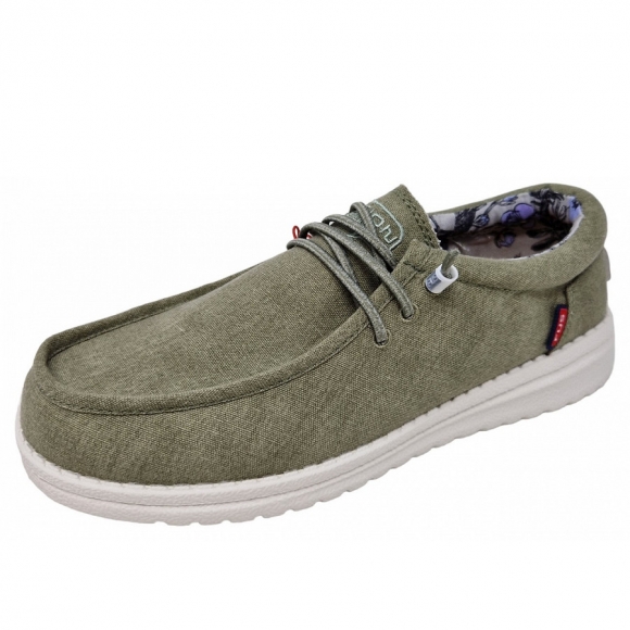 Fusion Leinenschuh in sage grün
