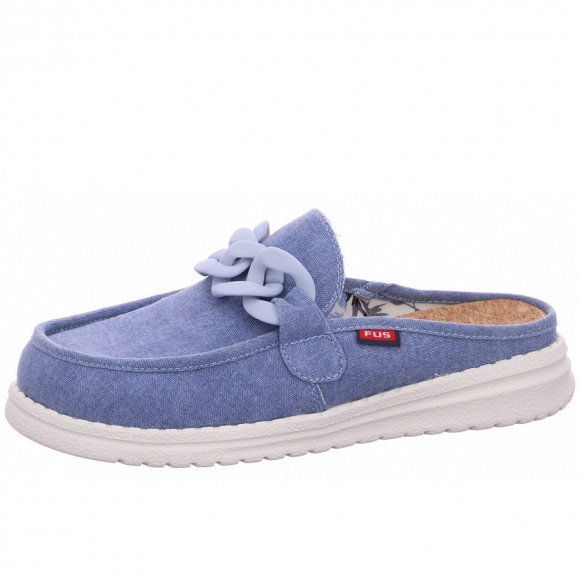 Fusion Slipper in washed canvas blue