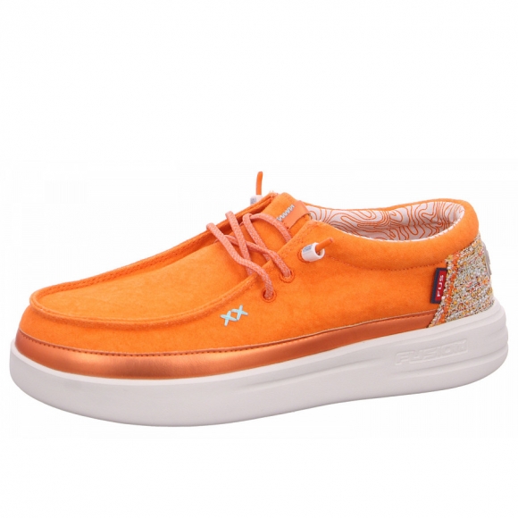Fusion Slipper in metalic orange