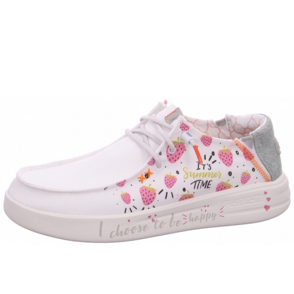 Fusion Slipper in print white happy