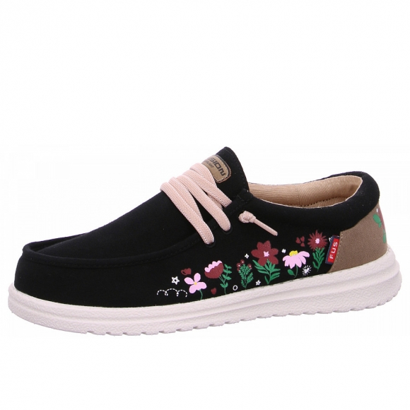 Fusion Slipper in flowers black