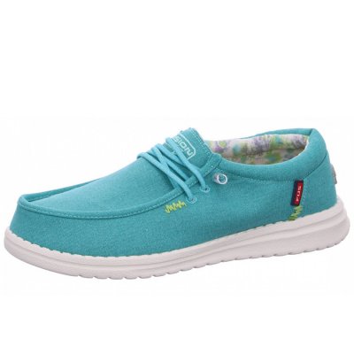 Fusion Slipper in washed canvas turquoise