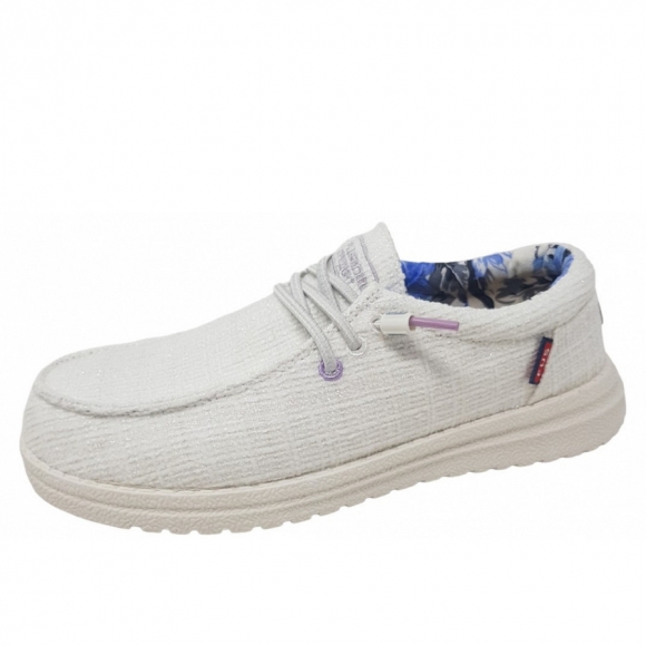 Fusion Halbschuhe in white glitter