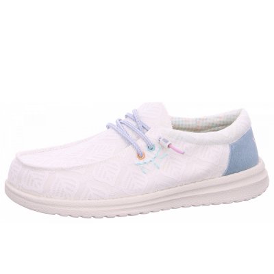 Fusion 2-2-2-0102T-0623 Slipper in flower embroidery white