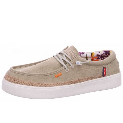 Fusion Slipper in washed canvas beige