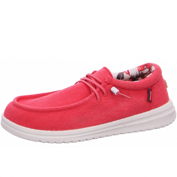 Fusion 2-2-2-0102V-0623 Slipper in washed canvas red