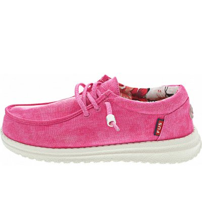 Fusion sportlicher Schnürer in Washed Canvas pink