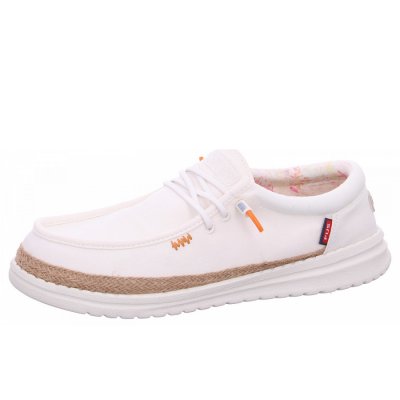 Fusion Slipper in washed canvas white