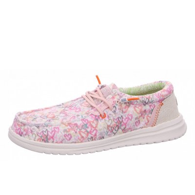 Fusion Slipper in embro hearts multi pink