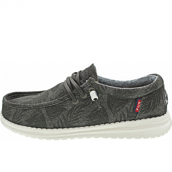 Fusion sportlicher Schnürer in Weed canvas grey