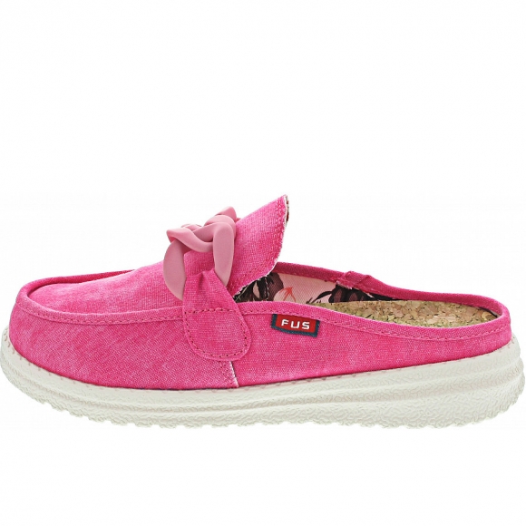 Fusion Clogs in Washed canvas pink